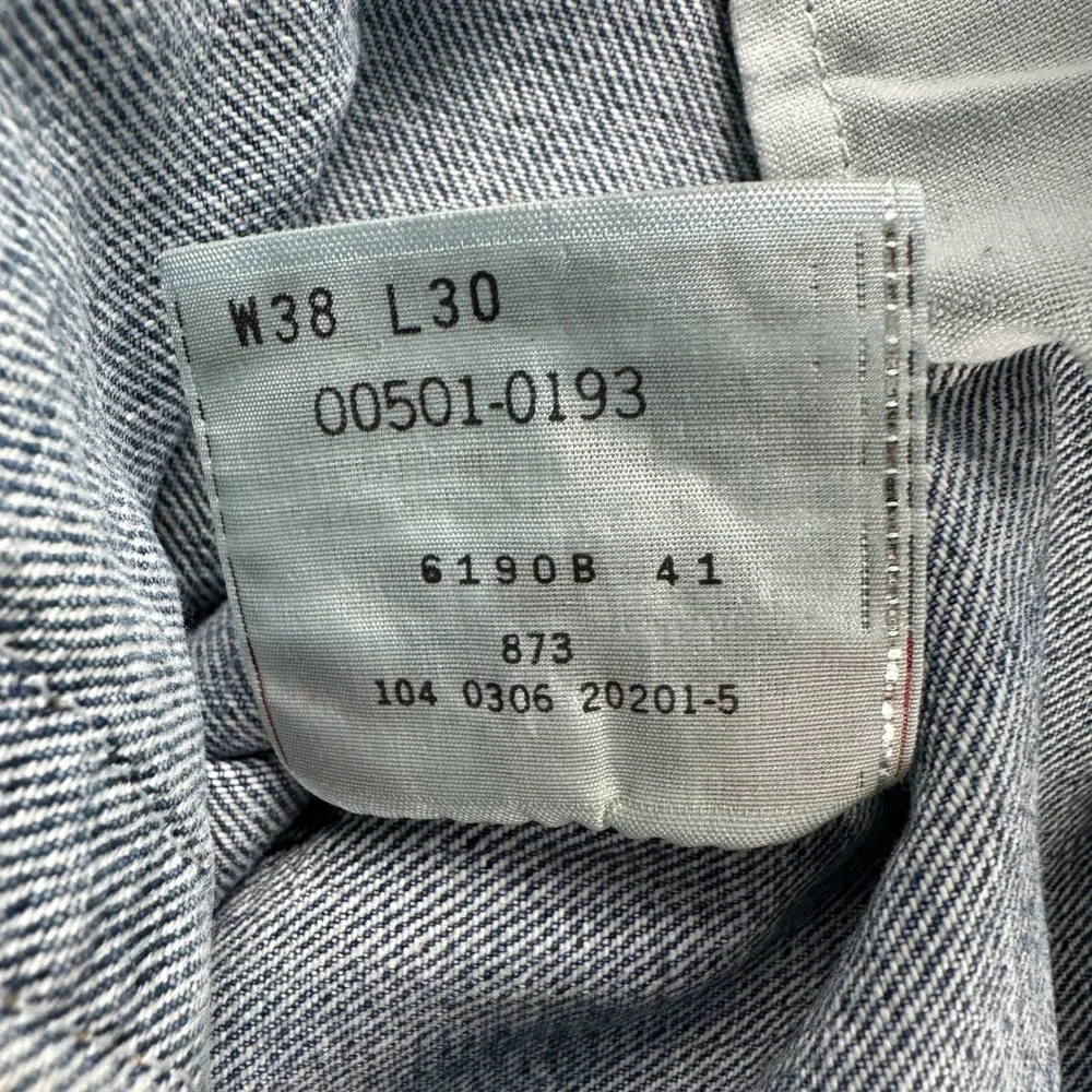 Vintage Levi's 501 XX Jeans Mens 38x30 Blue Original Fit Button Fly Straight Leg